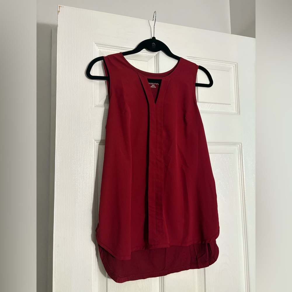 Red business casual tank top